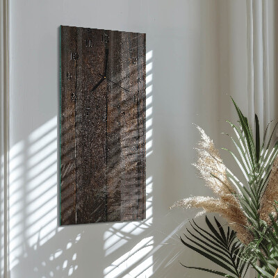 Vertical rectangular wall clock Wood