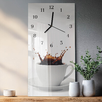 Vertical wall clock Coffee