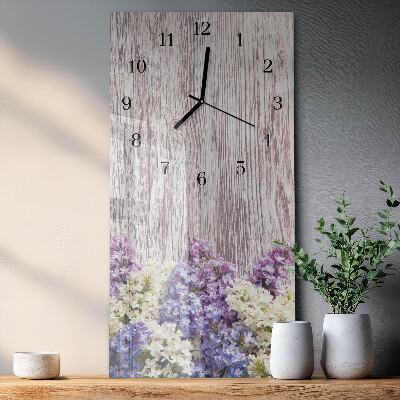 Glass wall clock vertical Without