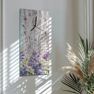 Glass wall clock vertical Without