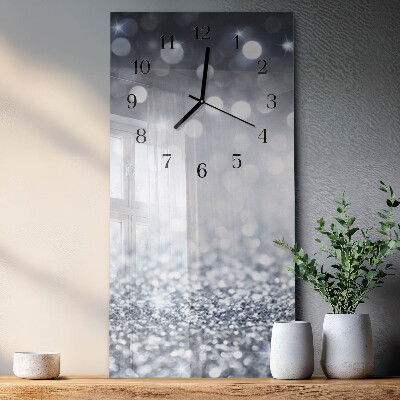 Glass clock vertical Brocade
