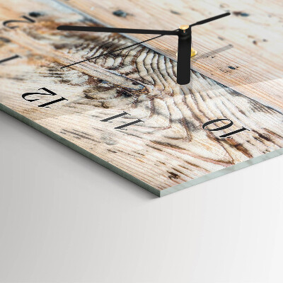 Vertical rectangular wall clock Wood