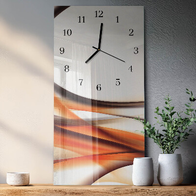 Glass wall clock vertical Abstraction