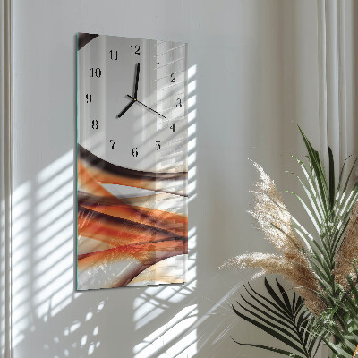 Glass wall clock vertical Abstraction
