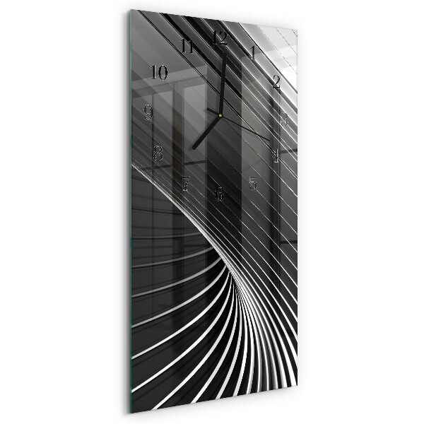 Glass wall clock vertical Abstraction