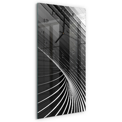 Glass wall clock vertical Abstraction