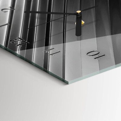 Glass wall clock vertical Abstraction