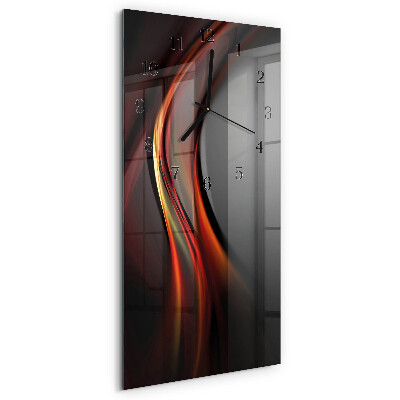 Glass wall clock vertical Pattern