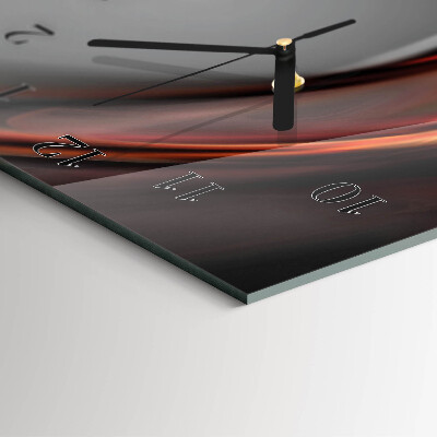 Glass wall clock vertical Pattern