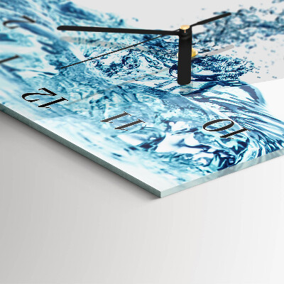 Glass wall clock vertical Apple water