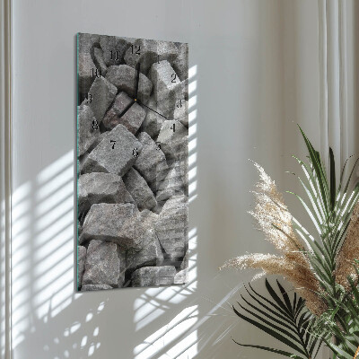 Modern vertical wall clock Stones