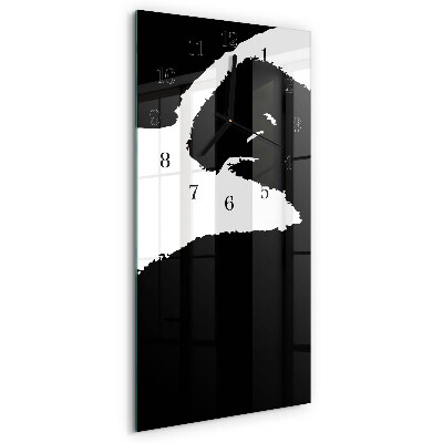 Vertical rectangular wall clock Abstraction