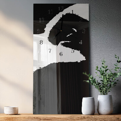 Vertical rectangular wall clock Abstraction