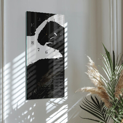 Vertical rectangular wall clock Abstraction