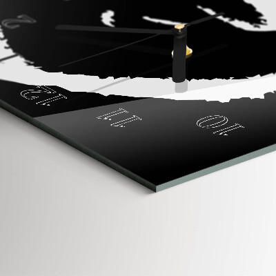 Vertical rectangular wall clock Abstraction
