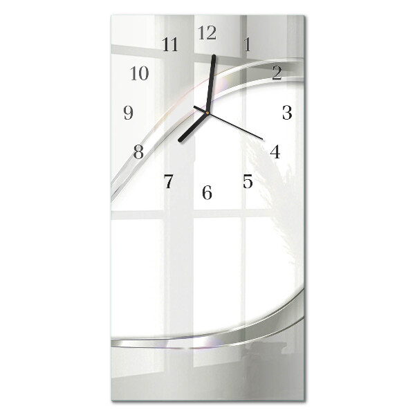 Vertical wall clock Plant leaves