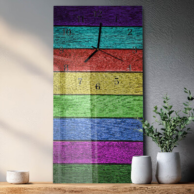 Glass wall clock vertical Plate