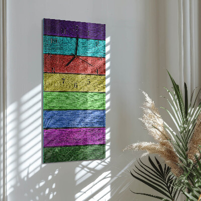 Glass wall clock vertical Plate