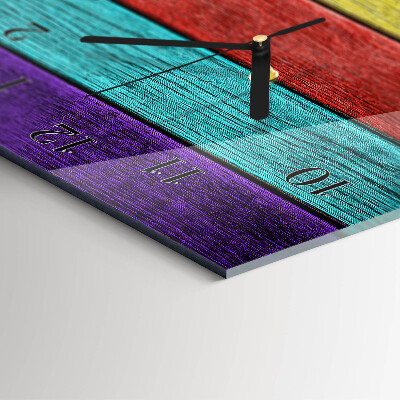 Glass wall clock vertical Plate
