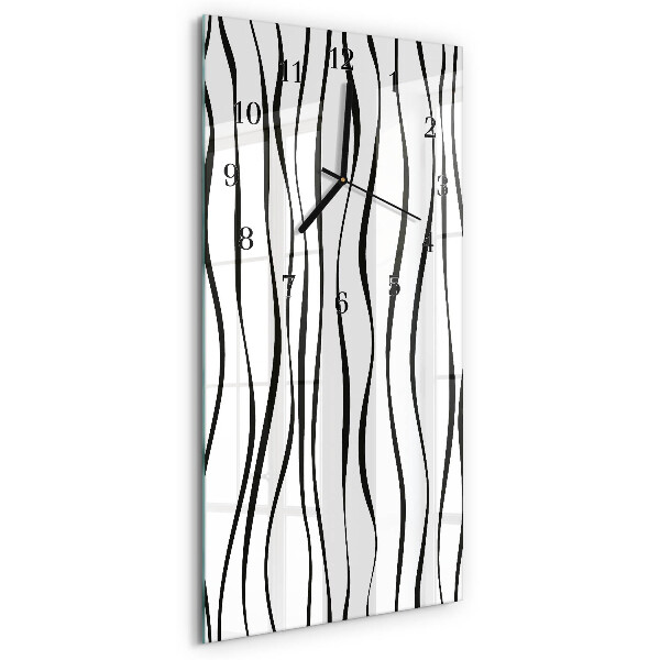 Modern vertical wall clock Stripes