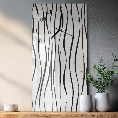Modern vertical wall clock Stripes
