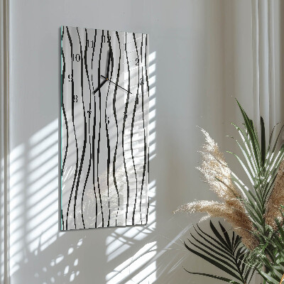 Modern vertical wall clock Stripes