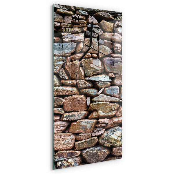 Modern vertical wall clock Stone wall