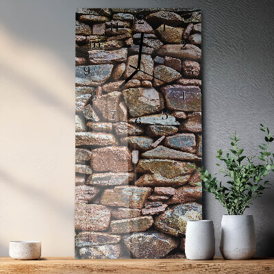 Modern vertical wall clock Stone wall