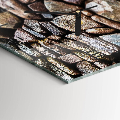 Modern vertical wall clock Stone wall