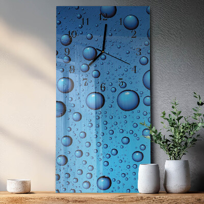 Glass clock vertical Drops
