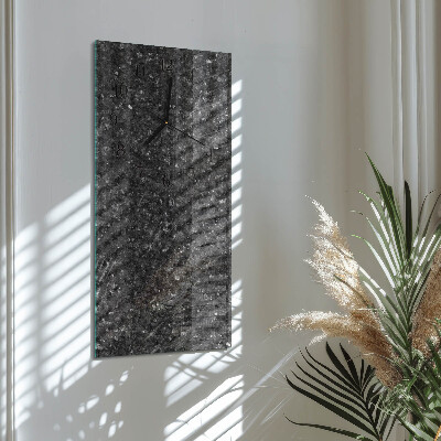 Glass wall clock vertical Graphite