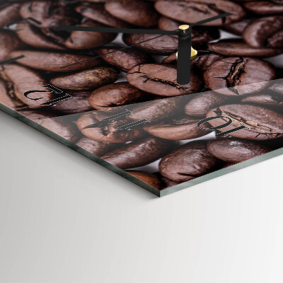 Glass clock vertical Coffee beans