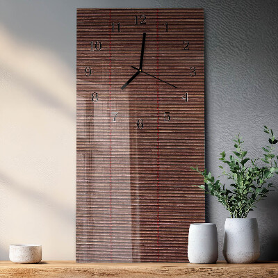 Modern vertical wall clock Bamboo blinds