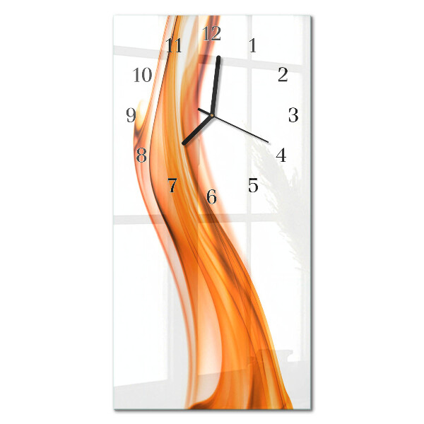 Vertical rectangular wall clock Leaves