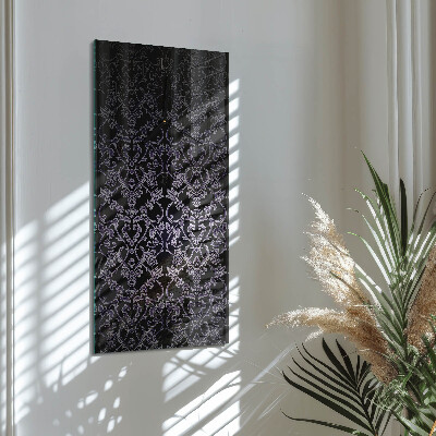 Glass wall clock vertical Pattern