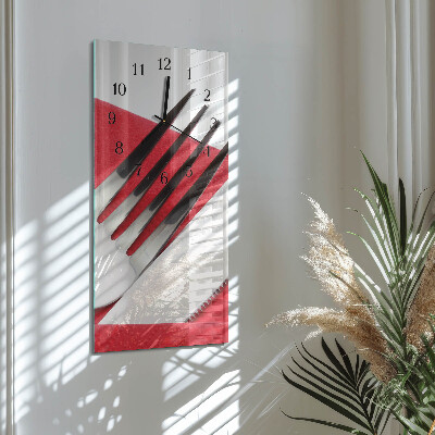 Glass clock vertical Cutlery