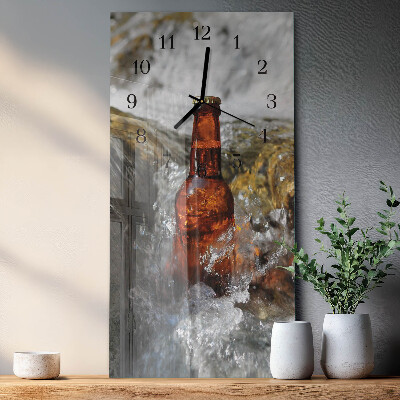 Vertical rectangular wall clock Beer