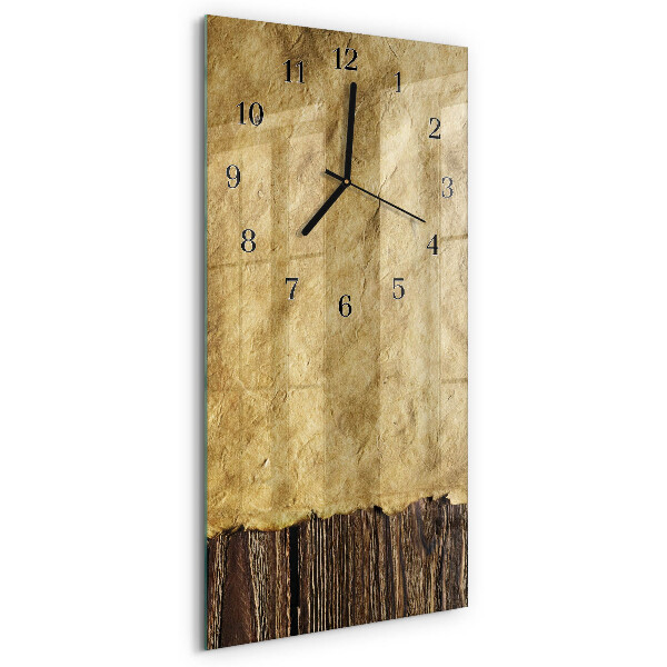 Glass wall clock vertical Table paper