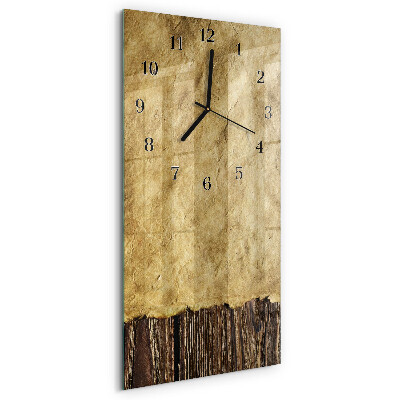 Glass wall clock vertical Table paper