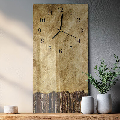 Glass wall clock vertical Table paper