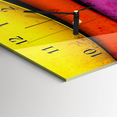 Vertical wall clock Colorful stripes
