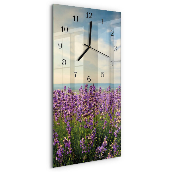 Vertical wall clock Flowers