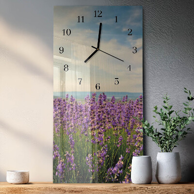 Vertical wall clock Flowers