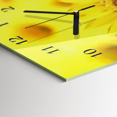 Modern vertical wall clock Sunflower