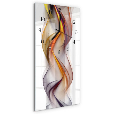 Glass wall clock vertical Abstraction