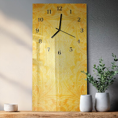 Glass wall clock vertical Abstraction