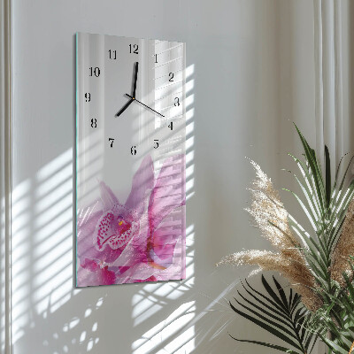 Vertical wall clock Orchid