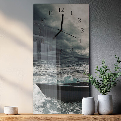 Vertical wall clock Łódź