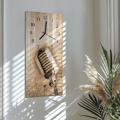 Modern vertical wall clock Microphone