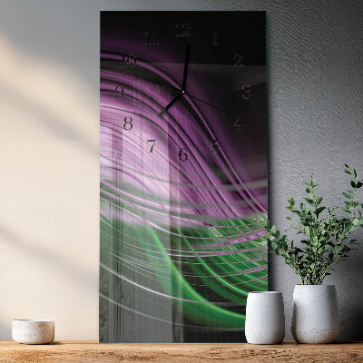 Modern vertical wall clock Abstract art